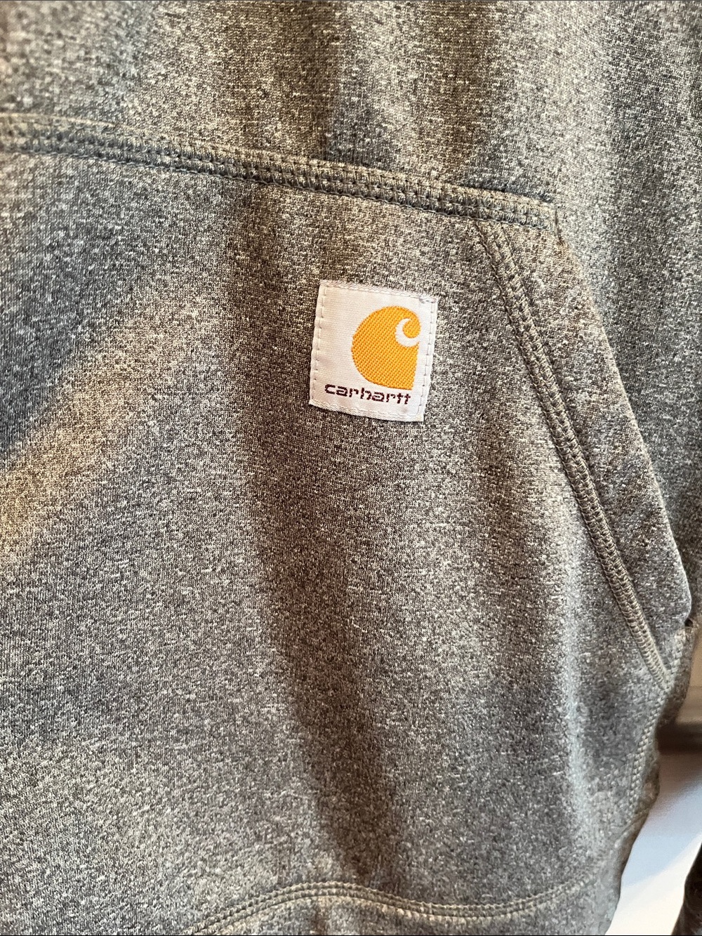 Carhartt Heather Gray Quarter-Zip Sweatshirt Hoodie - Picture 5 of 8